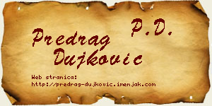 Predrag Dujković vizit kartica